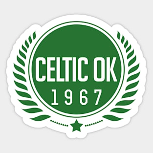 Celtic Ok (Lisbon Lions Flag) Sticker